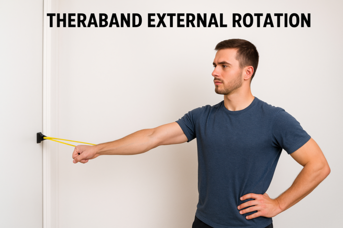 theraband external rotation